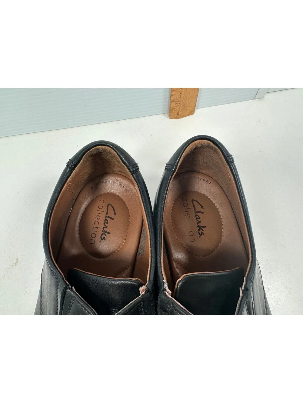 Clarks Collection Tilden Mens Black Leather Cap Toe LaceUp Oxfords 10.5 M